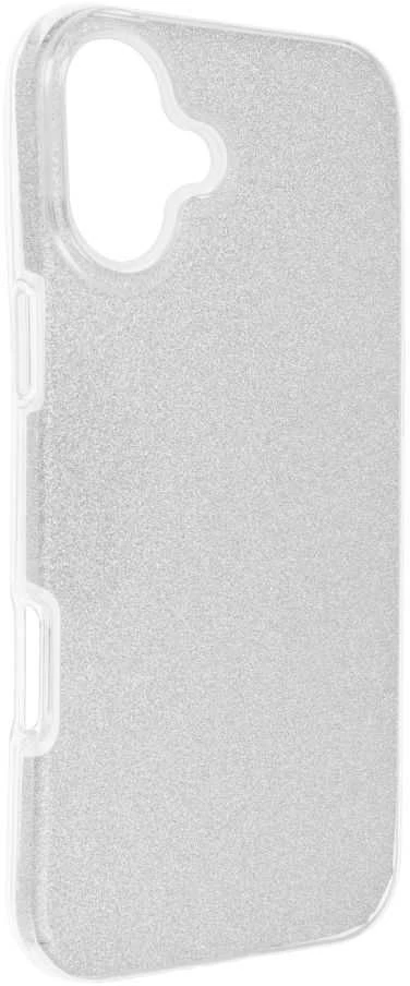 Oem Originalus „iPhone 16 PLUS“ dėklas, blizgus sidabrinis