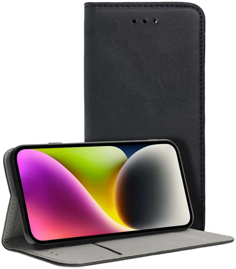 Oem SMART MAGNETO Book dėklas skirtas Samsung Galaxy A12 / M12 juodos spalvos