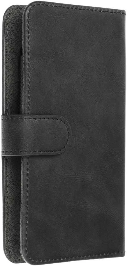 Oem Universal book dėklas COMMON dydis S skirtas Apple iPhone 12 / 13 / Samsung Galaxy S6 / A5 2016 / XCOVER 4 / S22 / HUAWEI P8 2017 juodos spalvos