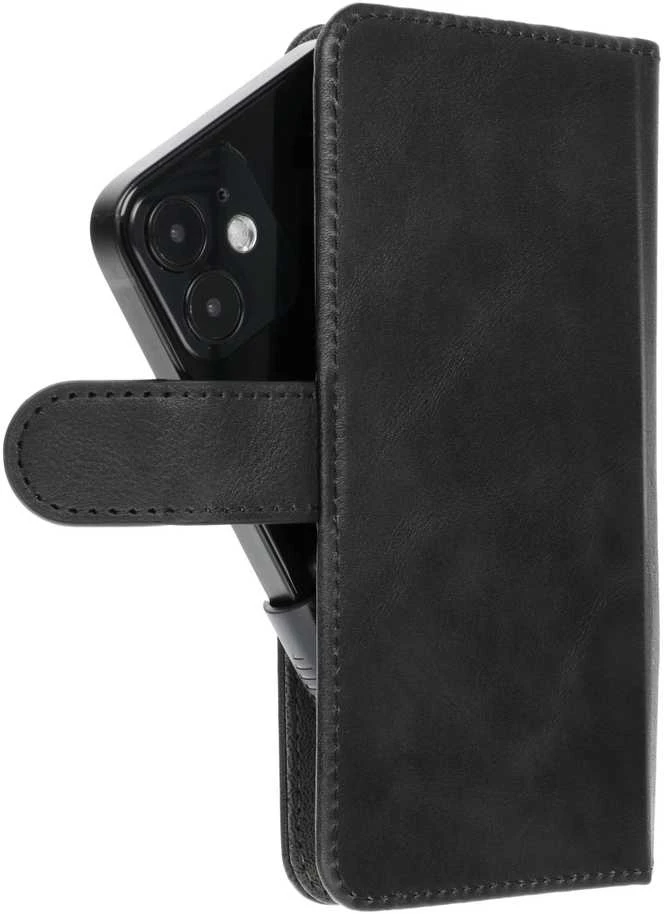 Oem Universal book dėklas COMMON dydis S skirtas Apple iPhone 12 / 13 / Samsung Galaxy S6 / A5 2016 / XCOVER 4 / S22 / HUAWEI P8 2017 juodos spalvos