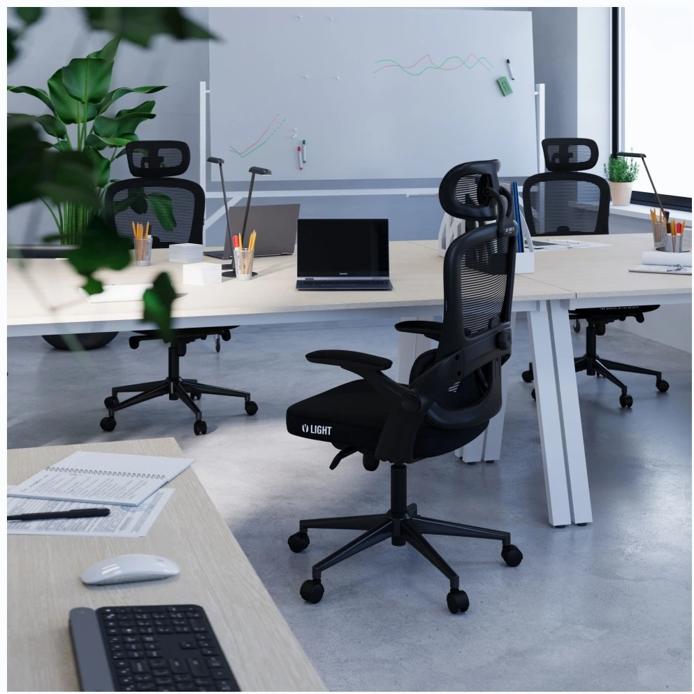 Diablo Chairs Diablo V-Light Shadow Juodas ergonominė kėdė