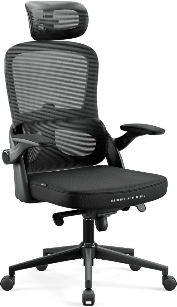 Diablo Chairs Diablo V-Light Shadow Juodas ergonominė kėdė