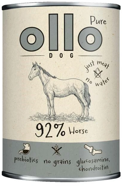 OLLO Pure Arklys Mono – šlapias šunų maistas – 850g