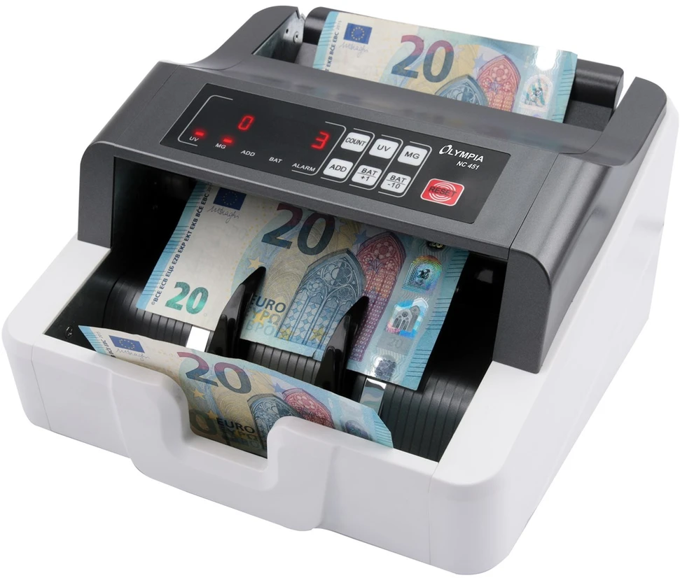 Spausdintuvas OLP Olympia NC 451 Banknotų skaičiavimo mašina Pilka