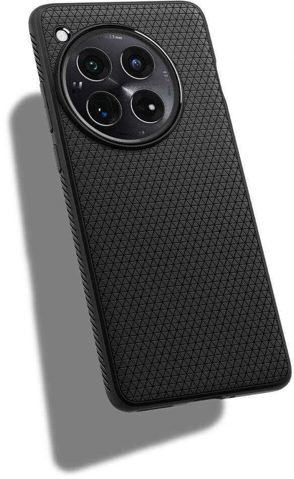 OnePlus 12 Spigen Liquid Air Matte dėklas telefonui juodos spalvos
