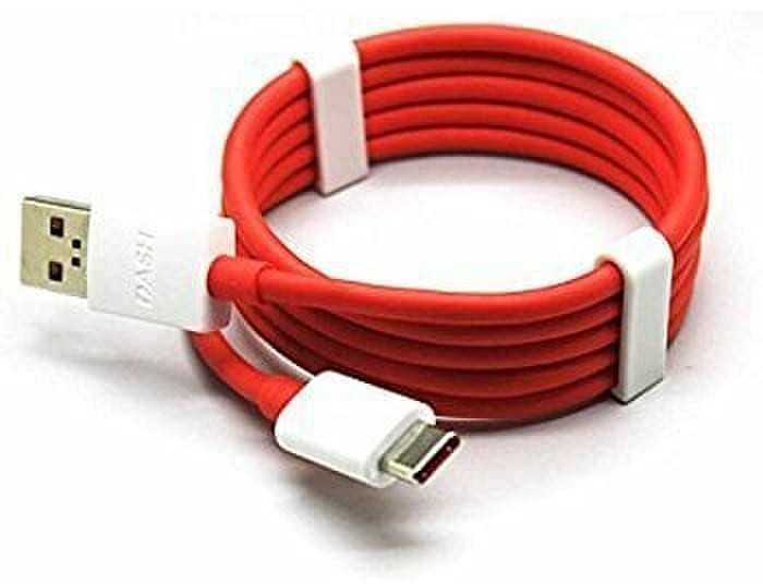 „OnePlus 3 3T“ originalus USB-C duomenų kabelis, 0,95 m baltas/raudonas (masinis)