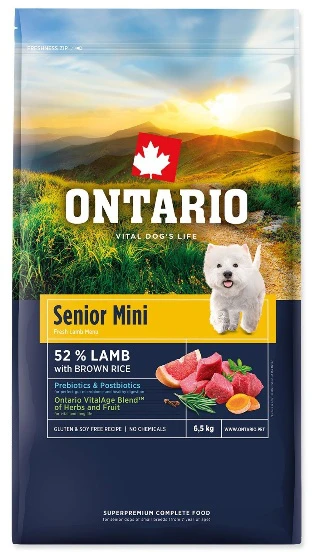 Ontario Senior Mini ėriena & Brown ryžiai 2,25kg