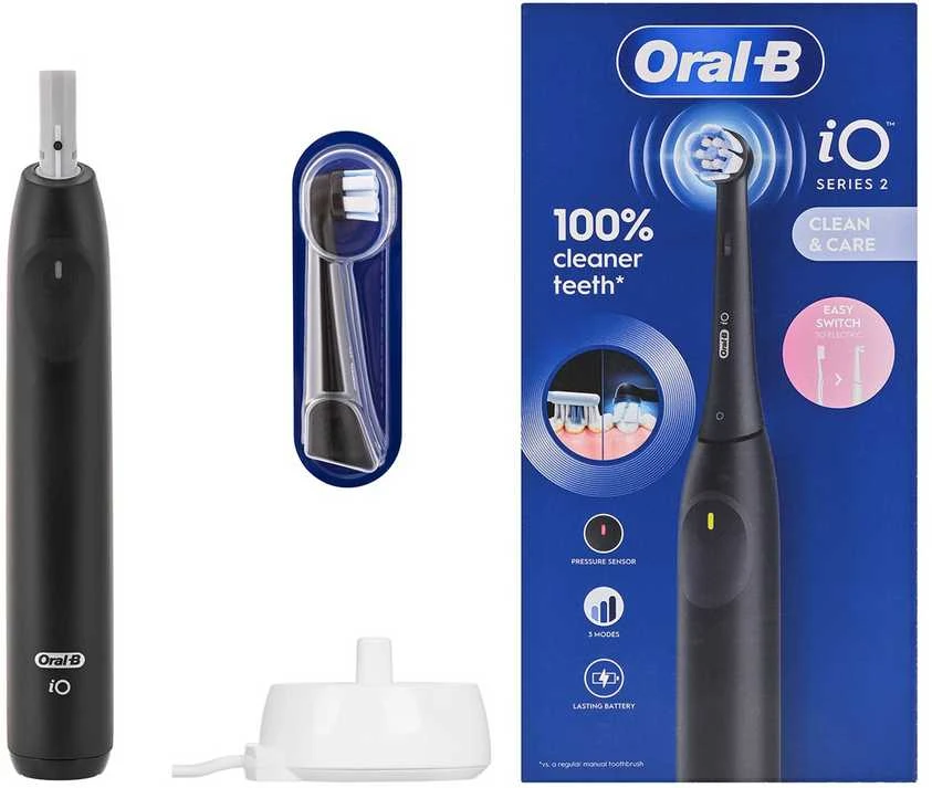 Oral-B iO2 elektrinis dantų šepetėlis, juodas