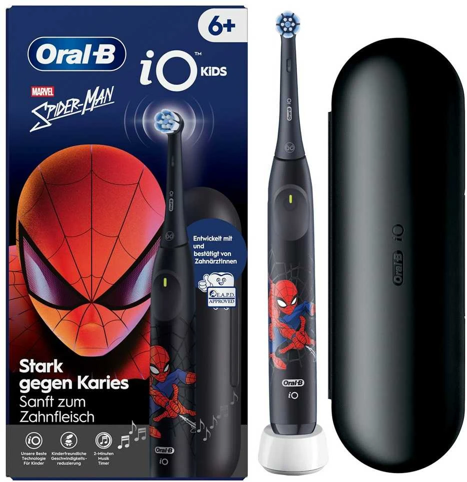 Braun Oral-B iO Kids Spiderman Child Rotating dantų šepetėlis Juodas