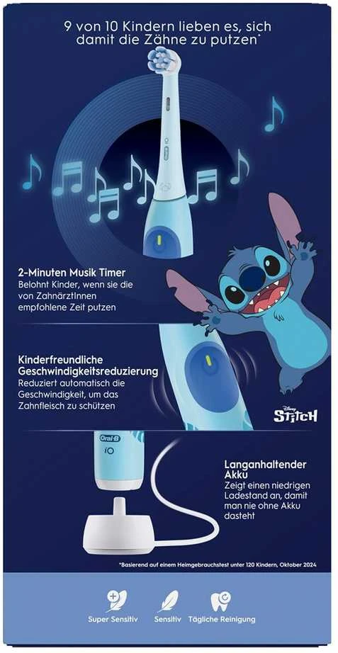 Dantų šepetėlis Oral-B iO 2 Kids 6+ Stitch + Dėklas mėlyna