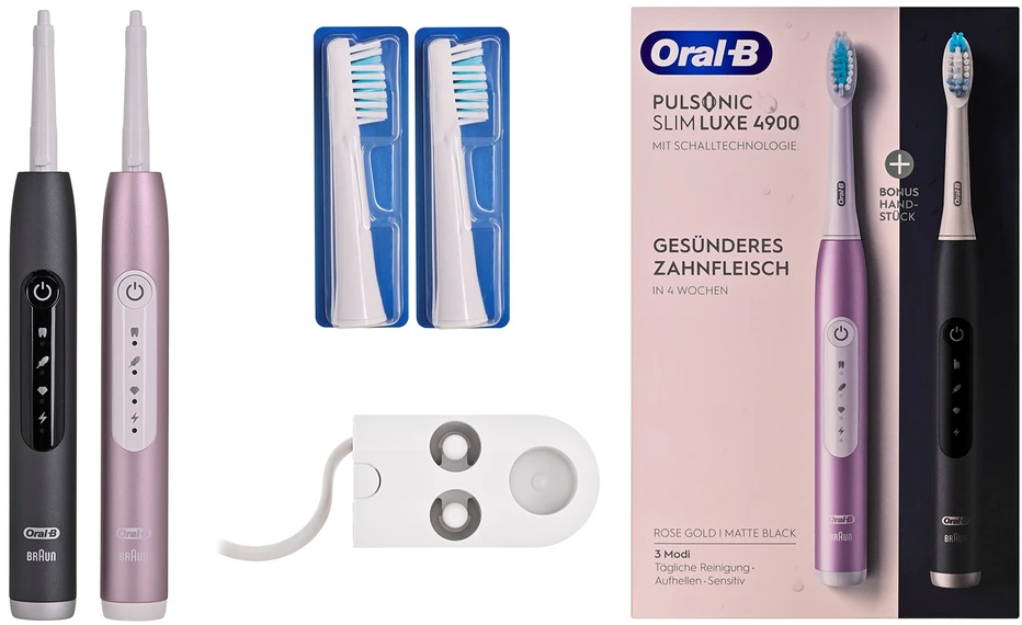 Braun Oral-B Pulsonic SlimLuxe 4900 electric dantų šepetėlis twin pack