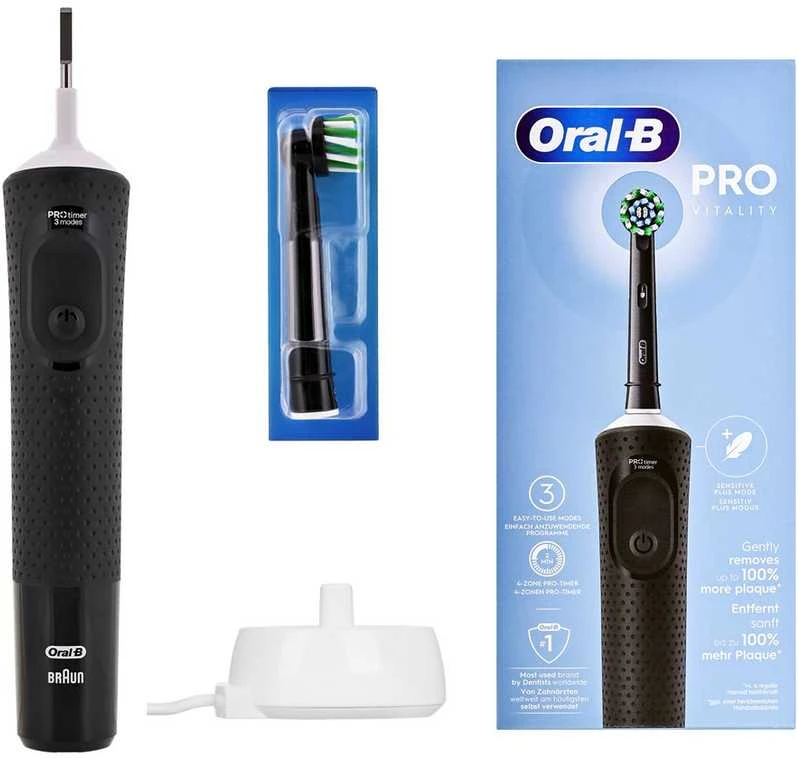 Braun Oral-B VITALITY PRO D103 Box Juodas Dantų šepetėlis