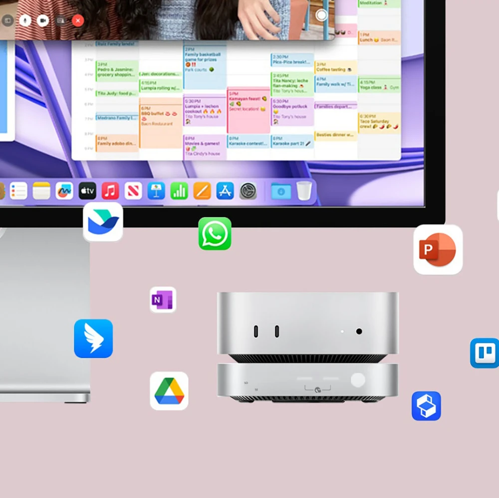 „Orico MiniLink 9-in-1“ prijungimo stotelė su M.2 SSD kietojo disko lizdu – „Sidabrinis“