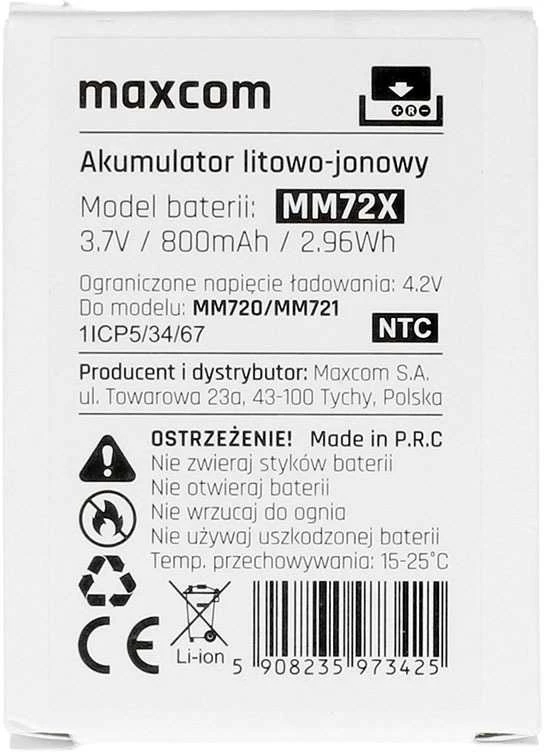 Originali Maxcom MM720/MM721 baterija – 800 mAh (masinis)