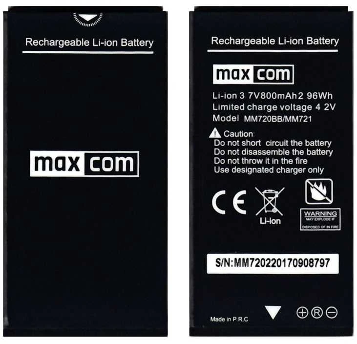 Originali Maxcom MM720/MM721 baterija – 800 mAh (masinis)