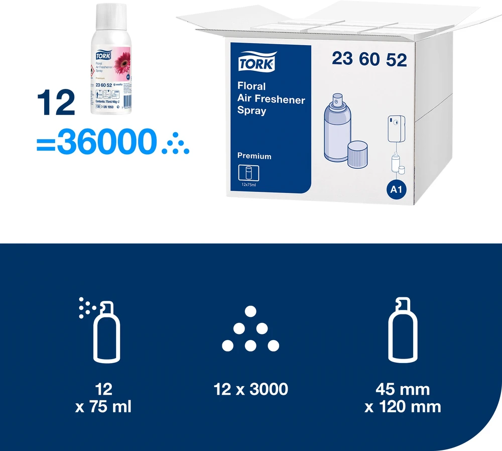 Oro gaiviklis TORK PREMIUM, 75ml., gėlių kvapo