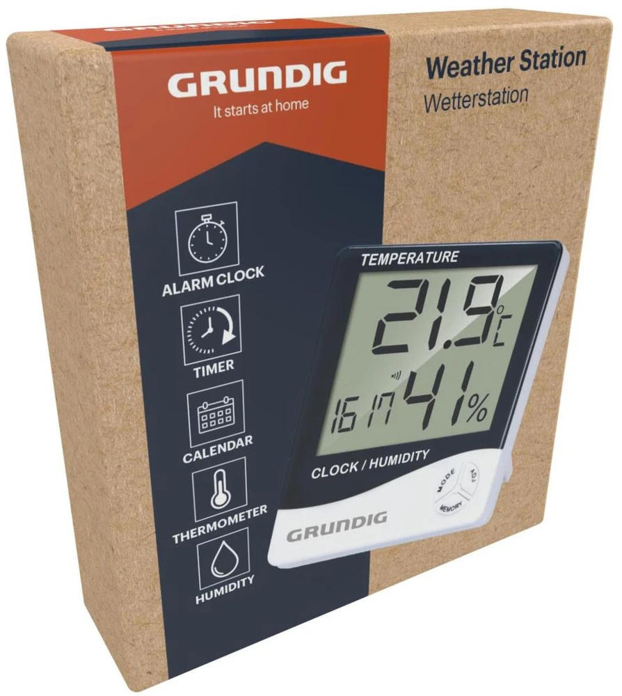 ORŲ STOTELĖ LAIKRODIS KALENDORIUS ŽADINTUVAS LCD GRUNDIG 358420