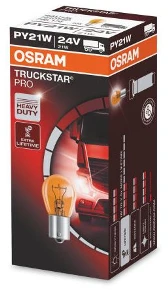 OSRAM Automobilinė lemputė 21W 24V BAU 15S (geltona) 1vnt