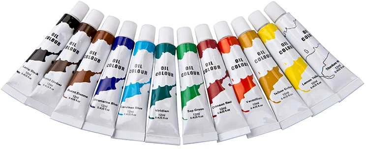Artist&Co Kitų gamintojų aliejiniai dažai 12 ml tūbelėse po 12 spalvų