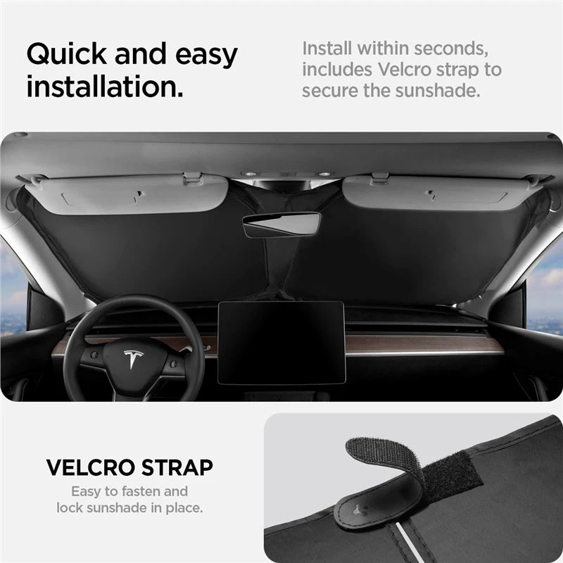 Spigen Tesla CryoShade Front Windshield Sunshade - Model Y/3