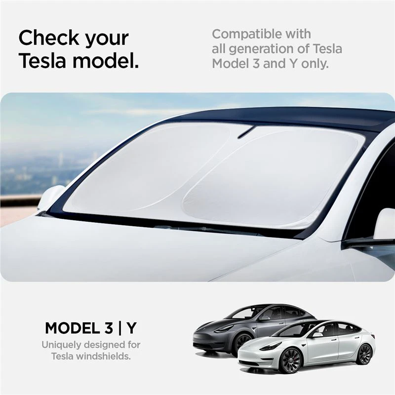 Spigen Tesla CryoShade Front Windshield Sunshade - Model Y/3