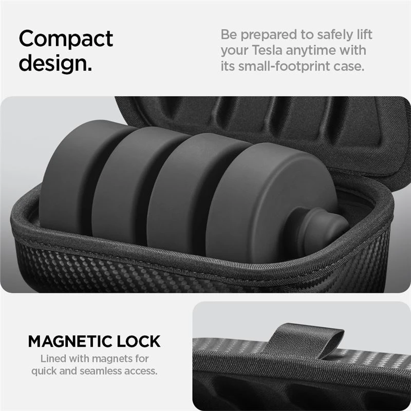 Spigen Tesla Model domkrato apsauginės pagalvėlės, juodos