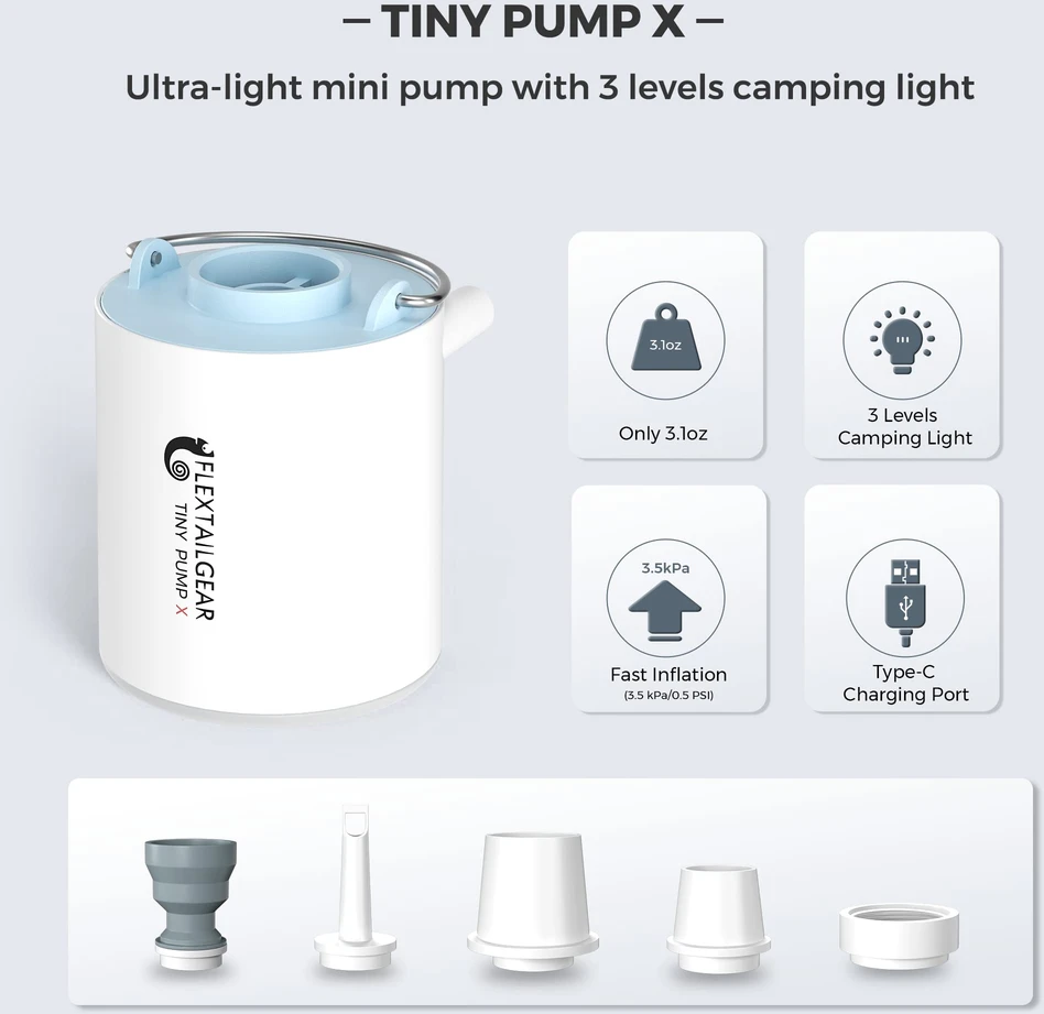 Outdoor &amp; Camping Flextail Tiny Pump X, pilkas