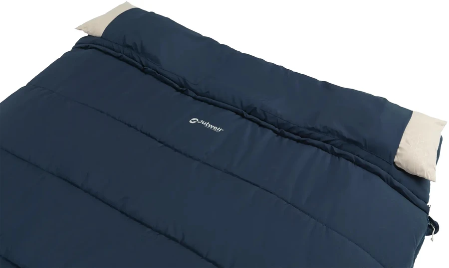 „Outwell Contour Lux Deep Mėlyna“ | Miegmaišis | 220 x 145 cm | Temperatūra nuo -22 iki 12 °C | Užtrauktukas iš abiejų pusių