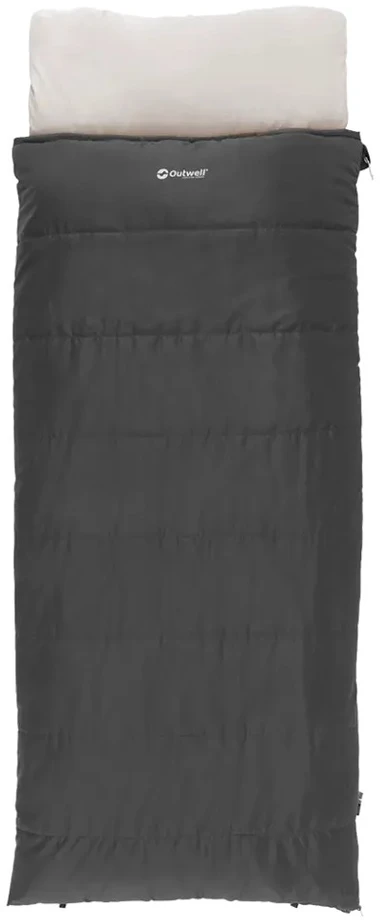 Outwell stačiakampis miegmaišis Contour Prime, 220x85cm, tamsiai pilkas