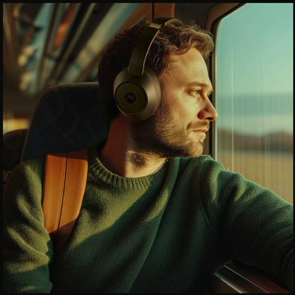 Over-ear Bluetooth ausinės Motorola XT800 ANC juodos spalvos