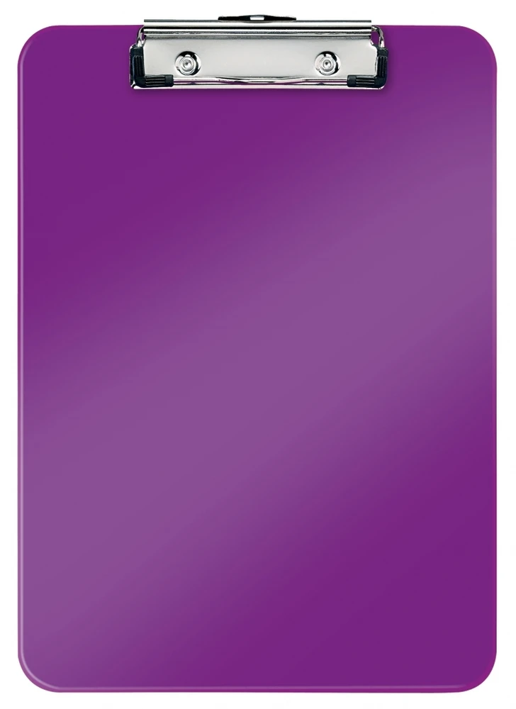 Pagrindas rašymui Leitz Wow, A4, be atvertimo, su prispaudėju viršuje, plastikinis, violetinės spalvos