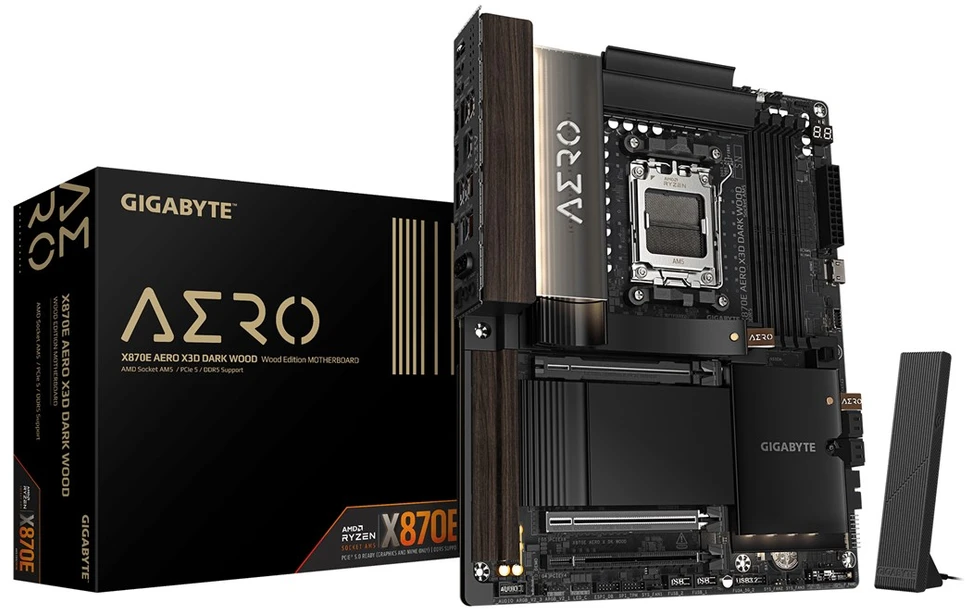 Pagrindinė plokštė Gigabyte X870E AERO X DARK WOOD