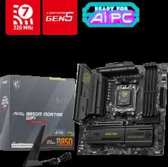MSI MAG B850M MORTAR WIFI pagrindinė plokštė AMD B850 Lizdas AM5 micro ATX