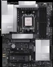 Pagrindinė plokštė MSI PRO X870E-P WIFI | Procesorių šeima AMD | Procesoriaus lizdas AM5 | DDR5 UDIMM | Palaikomos standžiojo disko sąsajos SATA, M.2 | SATA jungčių skaičius 4