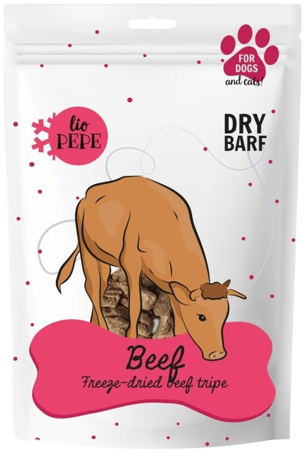 PAKA ZWIERZAKA Lio Pepe Beef tripe Mono – skanėstas šunims ir katėms – 60g