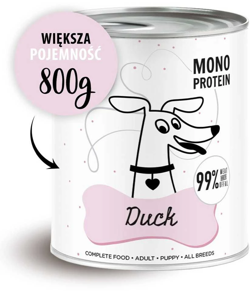 Šunų Maistas - PAKA ZWIERZAKA Pepe Antiena Drėgnas Maistas 800g Be Gliuteno Be Grūdų