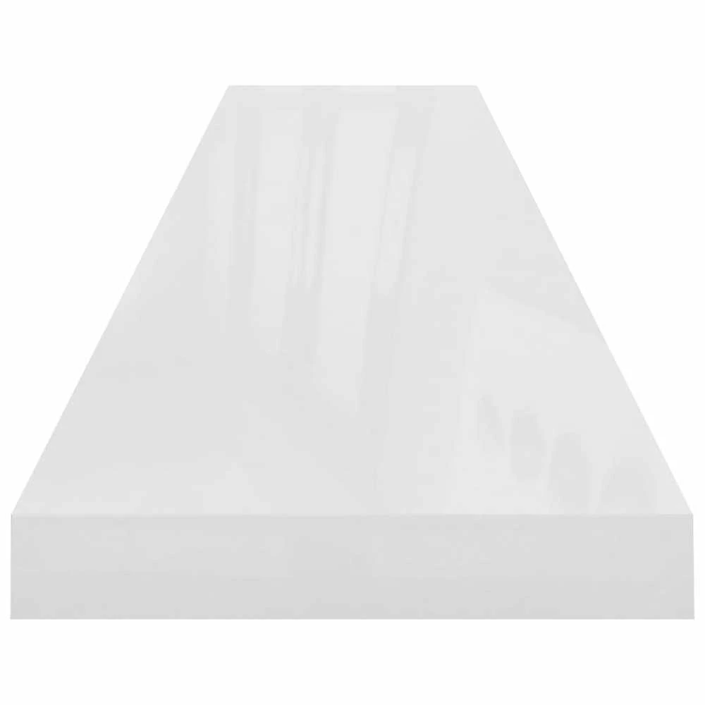 Pakabinamos lentynos, 2vnt., baltos, 120x23,5x3,8cm, MDF