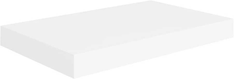 Pakabinamos sieninės lentynos, 4vnt., baltos, 40x23x3,8cm, MDF
