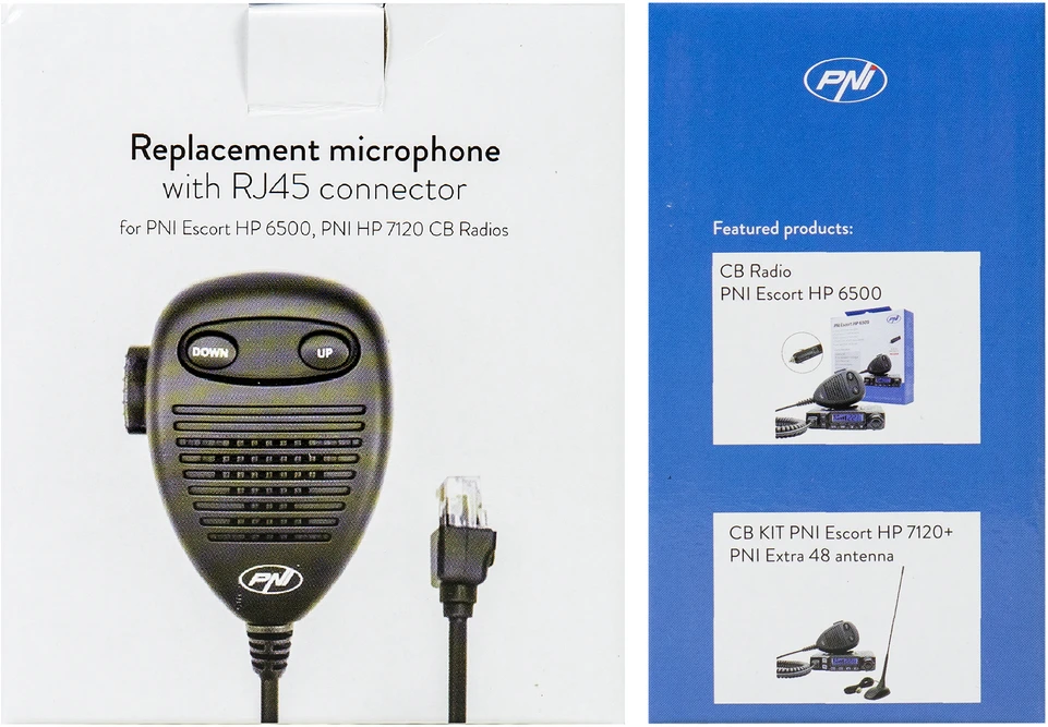Pakaitinis mikrofonas CB radijo stotelėms PNI Escort HP 6500, PNI Escort HP 7120