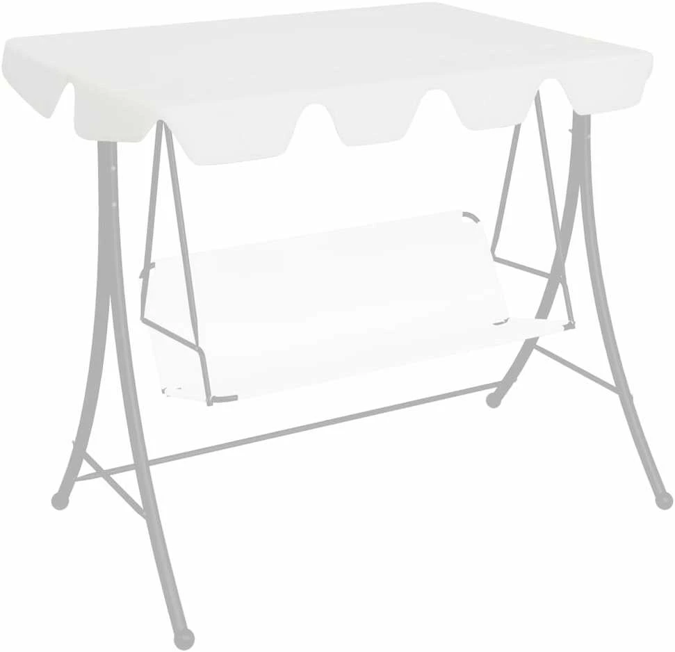 Pakaitinis skliautas sodo sūpynėms, baltas, 150/130x105/70cm