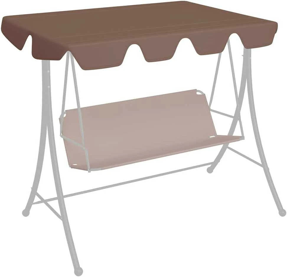 Pakaitinis skliautas sodo sūpynėms, rudas, 150/130x105/70cm