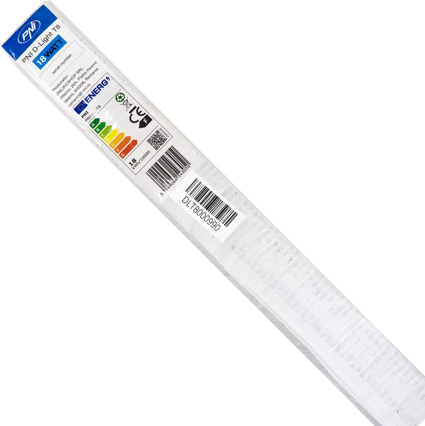 Pakuotė 30bc LED vamzdis PNI D-Light T8 18W stiklinis, ilgis 120cm, 1850lm