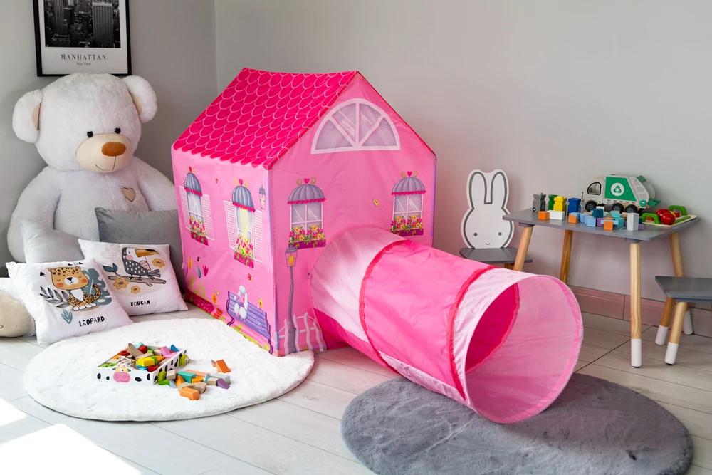 Palapinė, namelis su tuneliu, žaidimų aikštelė vaikams, IPLAY
