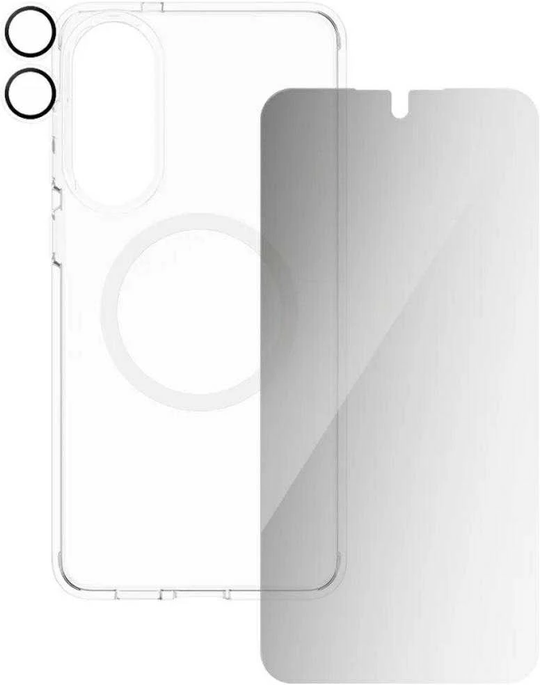 Panzer Glass Apsauginis rinkinys CARE by PanzerGlass Flagship 3in1 Dėklas+Apsauginis stiklas su privatumo filtru+Kameros lešio apsauga skirta Samsung Galaxy S25 Edge