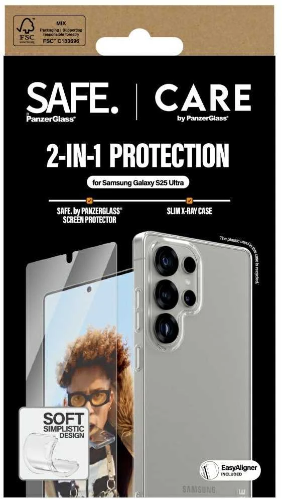 Panzer Glass Apsauginis rinkinys CARE by PanzerGlass Fashion 2in1 Dėklas+Ekrano apsauga Samsung Galaxy S25 Ultra