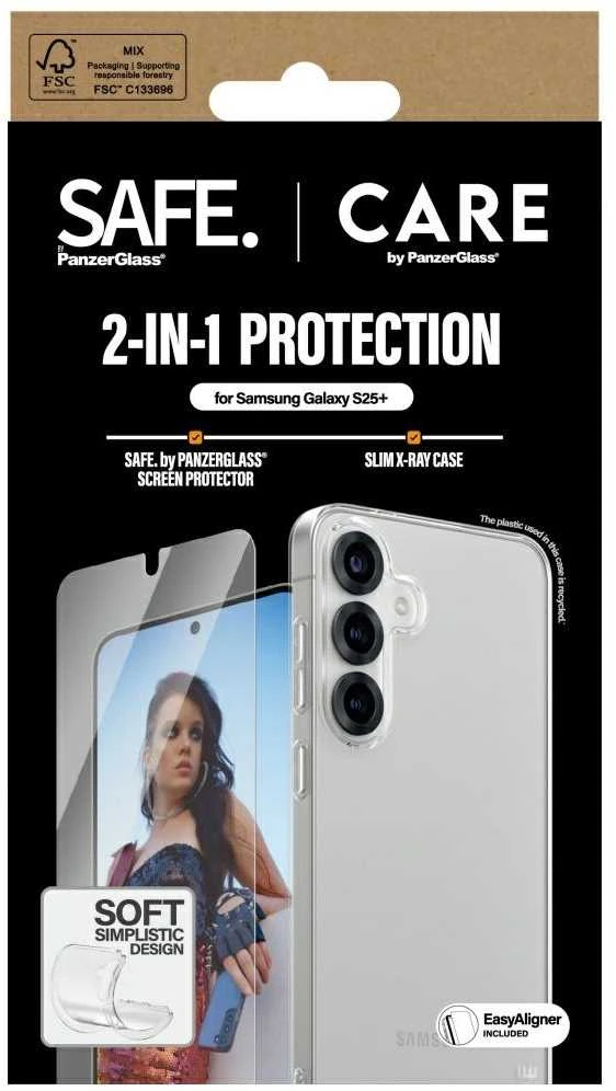 Panzer Glass Apsauginis rinkinys CARE by PanzerGlass Fashion 2in1 Dėklas+Ekrano apsauga Samsung Galaxy S25 Plus