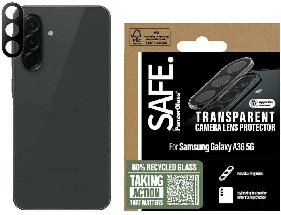 Panzer Glass Apsauginis stiklas objektyvui SAFE by PanzerGlass Rings Lens Protector Samsung Galaxy A36 5G skaidrus