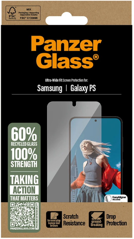 Panzer Glass PanzerGlass Ultra-Wide Fit antibakterinė ekrano apsauga, skirta Samsung Galaxy S25 Edge