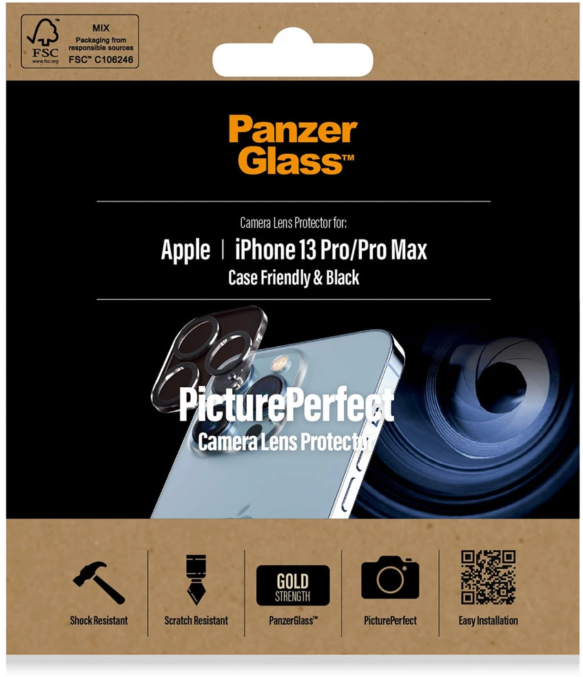 Panzer Glass PanzerGlass PicturePerfect kameros objektyvo apsauga, skirta iPhone 13 Pro (Max) – skaidri