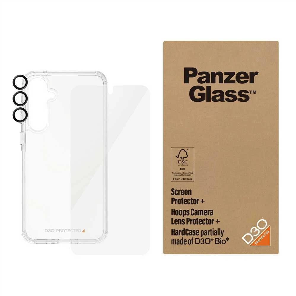 „Panzer Glass“ „Samsung Galaxy A35 5G“ itin plataus diagonalo „EasyAligner“ dėklas, pagamintas „PanzerGlass“